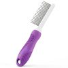 Pet Comb with Long & Short Stainless Steel Teeth for Removing Matted Fur; Knots & Tangles ‚Äì Detangler Tool Accessories for Safe & Gentle DIY Dog & C
