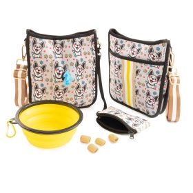 Corgi-licious Elegant Dog Walking Companion Bag