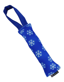Snow Flake Durable 11" Fire Hose Dog Toy with Squeak and Float Features