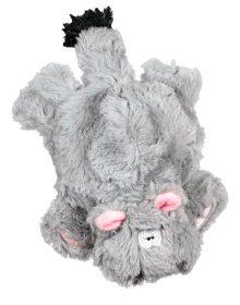Spunky Pup Furry Friend Hippo with Squeaky Ball