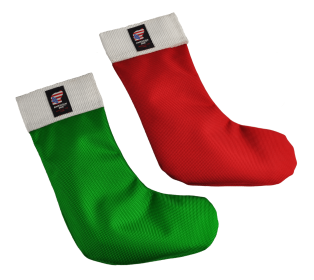 Festive Green Crinkle Christmas Stocking Dog Toy
