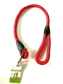 Heavy Duty 3ft Red Reflective Nylon Dog Leash for Large Dogs