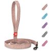 Recycled Cotton Dog Leash 6 Ft x 1 in Eco Friendly Collar for Small Medium Large Dogs Reflective Strong Leashes for Large Breed Dogs