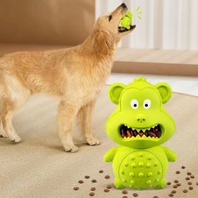 One green and one orange dog toy for aggressive chewing, dog chew toy for chewing natural rubber sounds