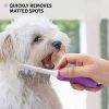 Pet Comb with Long & Short Stainless Steel Teeth for Removing Matted Fur; Knots & Tangles ‚Äì Detangler Tool Accessories for Safe & Gentle DIY Dog & C