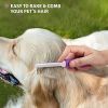 Pet Comb with Long & Short Stainless Steel Teeth for Removing Matted Fur; Knots & Tangles ‚Äì Detangler Tool Accessories for Safe & Gentle DIY Dog & C