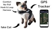 Wireless Pet Surveillance with Mini Rechargeable Dog GPS Locator Tracking Device Size:L