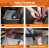 coral fleece Dog Booster Seat, Pet Travel Bed with Storage and clip-on leash, for Large Dogs 70 Lbs or 2 Medium/Small Dogs