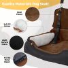 Dog Car Seat Dual Seat Removable Cleaning Coral Fleece Pet Seat with Storage Bag and Safety Belt Fixed Pet Car Seat Suitable for Small and Medium Dogs