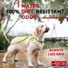 Waterproof Dog Harness L Size 24 - 35 inch Adjustable Dog Harness for Large Medium Dogs Heavy Duty Dog Harness with Durable Metal Clasp and QR Dog Tag