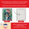 Bernese Mountain Dog Christmas Porcelain Ornament Christmas Tree Hanging Decorations for Home Christmas Holiday, Rectangle, Gift, Multicolor