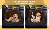 Dog Car Seat Dual Seat Removable Cleaning Coral Fleece Pet Seat with Storage Bag and Safety Belt Fixed Pet Car Seat Suitable for Small and Medium Dogs
