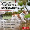 Waterproof Dog Collar 9 - 14 in Neck x 3/5 in Wide Metal Buckle Adjustable Glow Dog Collar for Large Small Medium Dogs Heavy Duty Dog Collars with QR