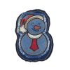 Embroidered Denim Holiday Snowman Toy for Dogs