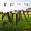 Pet Gate - Dog Gate for Doorways, Stairs or House â€“ Freestanding, Folding, brown, Arc Wooden