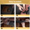 Dog Car Seat Dual Seat Removable Cleaning Coral Fleece Pet Seat with Storage Bag and Safety Belt Fixed Pet Car Seat Suitable for Small and Medium Dogs