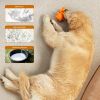 One green and one orange dog toy for aggressive chewing, dog chew toy for chewing natural rubber sounds