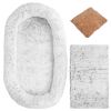 Human Size Dog Bed with Pillow Blanket 72.83x47.24x11.81in Bean Bag Bed Washable Removable Flurry Plush Cover Large Napping Human-Sized Bed For Adults