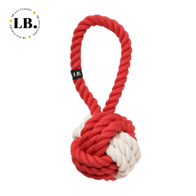 What-a-Tug Large Eco-Friendly Rope Toy for Dogs (Pack Of: 1, Color: Bright Red/Natural)