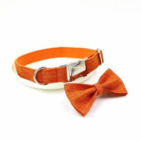 Pet Pals Orange Polyester Collar And Leash Set (Color: Orange, size: M)