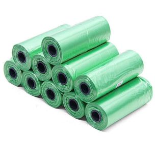 Pet Pooch Pack - Colorful Coiled Dog Waste Bags (Count: 10Rolls, Color: Green)