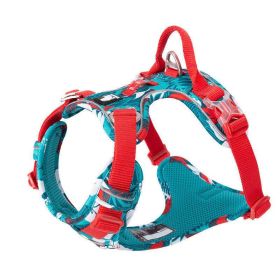 All-Purpose Dog Leash And Vest Set (Color: Blue, size: L)
