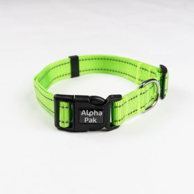 Appalachian Kiwi Green Lightweight Dog Collar for Comfort and Visibility (Size-Pack Of: Large 1In Wide By 14-1, Color: Kiwi Green)