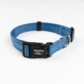 Appalachian Jazz Lightweight Reflective Dog Collar - Small (Size-Pack Of: Medium 3/4In Wide By 8-1, Color: Jazz Blue)