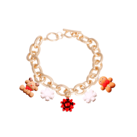 Elegant Holiday Charm Necklace for Dogs (Size-Pack Of: 16"-1, Color: Gold)