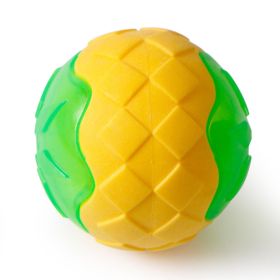 Glowing Audible Dog Toy Ball - Floatable, Teeth-Grinding Pet Toy (Color: Yellow)