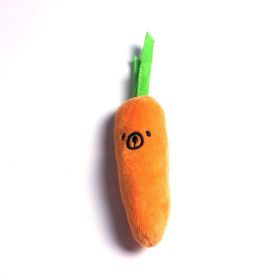 Squeaky Palatable Plush Radish Chew Toy - Interactive Fun For Cats And Dogs! (Color: Dog Face)