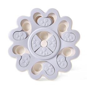 Interactive Dog Treat Puzzle Bowl - Engage, Train, And Challenge Your Pup! (Color: Gray)