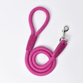 Small Dog Leash - Stylish And Durable Pet Traction Belt (Color: Rose Red)