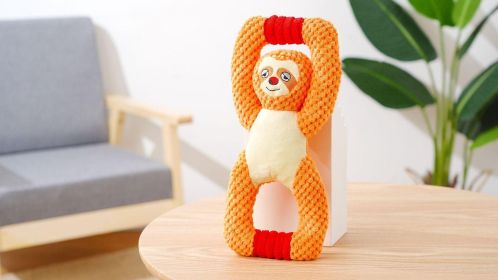 Plush Vocal Dog Toy Set - Sloth And Koala Bundle (Style: Plush Sloth, Color: Orange)
