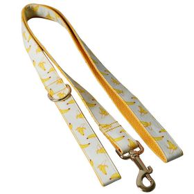 Fruitful Adventures Dog Leash Pet Collar (Size-Style: Xl-Leash, Color: Yellow)