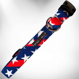 Patriotic Stars & Stripes Dog Collar (Pack Of: 1, size: S 3/4" Width Fits 10-14" Neck)