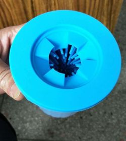 Silicone Dog Paw Washer Cup (Color: Blue C, size: L)