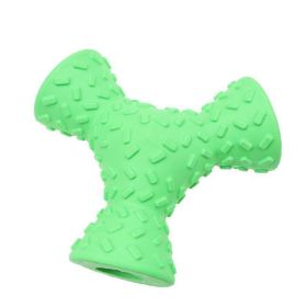 Trihedron Interactive Treat Dispensing Dog Toy (Count: Q1Pc, Color: Green)