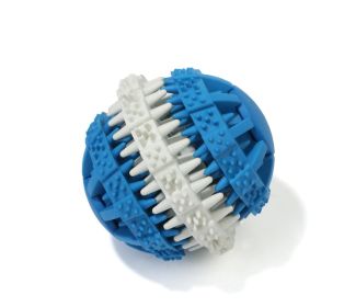 Universal Dog Dental Toy And Treat Dispenser (Color: Blue, size: S)