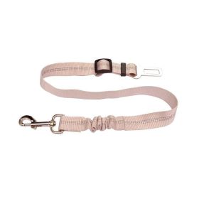 Reflective Safety Dog Car Seat Belt (Color: Pink, size: 70X2.5Cm)