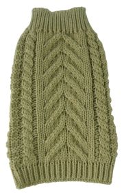 Swivel-Swirl Heavy Cable Knitted Fashion Designer Dog Sweater (size: small)