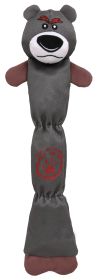 Pet Life Extra Long Dura-Chew Reinforce Stitched Durable Water Resistant Plush Chew Tugging Dog Toy (Color: Grey)