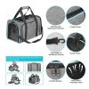 Outdoor dog portable handbag; 4 Sides Expandable Cat Carrier Bag with Removable Fleece Pad; Dog Carrier for Cats; Puppy and Small Dogs